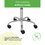 TILA werkkruk Comfy Base zwart Habys