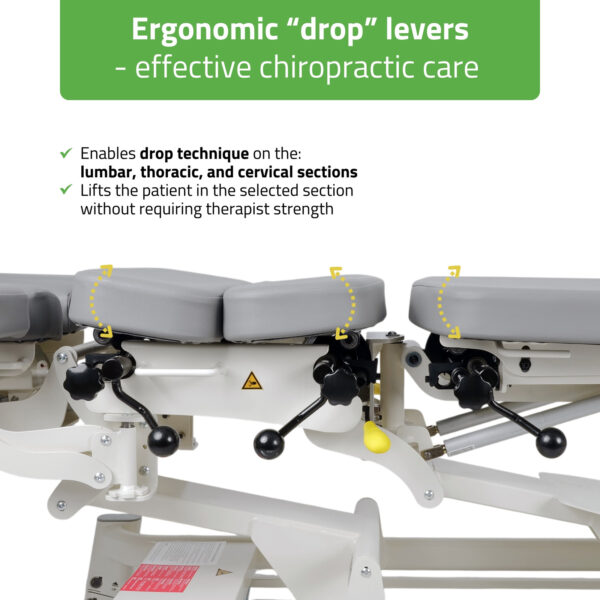 Upright Chiro Z7 elektrische behandeltafel 7-delig grijs Habys
