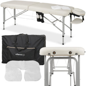 Vera inklapbare massagetafel 60 cm Comfy Base wit Habys