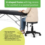 Vera inklapbare massagetafel 60 cm zwart Habys