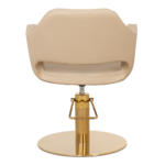 WHIM RG kappersstoel gouden onderstel beige MUDI