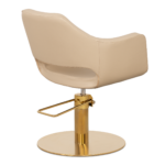WHIM RG kappersstoel gouden onderstel beige MUDI