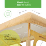1-delig badstof hoeslaken beige Habys
