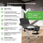 Adele inklapbare massagetafel 60 cm zwart Habys