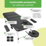 Adele inklapbare massagetafel 60 cm zwart Habys