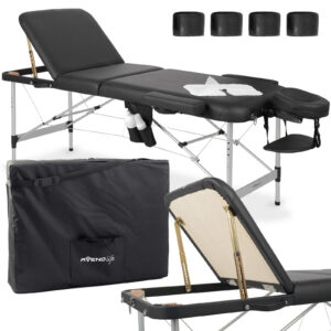 Adele inklapbare massagetafel 70 cm zwart Habys