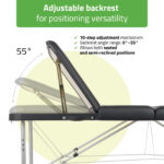 Adele inklapbare massagetafel 70 cm zwart Habys