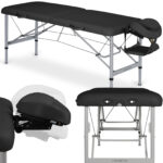 Aero inklapbare massagetafel 60 cm aluminium zwart Habys