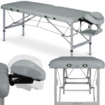 Aero inklapbare massagetafel 70 cm lichtgewicht grijs Habys