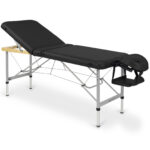 Aero Plus inklapbare massagetafel 60 cm aluminium zwart Habys