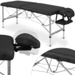 Aero Stabila inklapbare massagetafel 60 cm aluminium zwart Habys