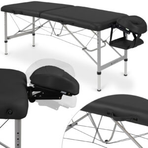 Aero Stabila inklapbare massagetafel 60 cm aluminium zwart Habys