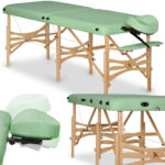 Alba inklapbare massagetafel 70 cm stabilisatiepoot groen Habys