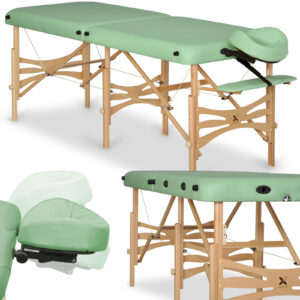 Alba inklapbare massagetafel 70 cm stabilisatiepoot groen Habys