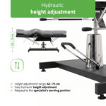 Alora behandelstoel hydraulisch draaibaar zwart Habys