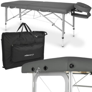 Altus 70 inklapbare massagetafel aluminium antraciet Habys