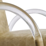 Archie kappersstoel acrylen armleuningen beige Comfortel