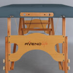 Aura inklapbare massagetafel beukenhouten blauw Habys