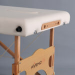 Aura inklapbare massagetafel kantelbare rugleuning beige Habys