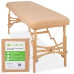 Badstof hoeslaken elastische rand beige Habys
