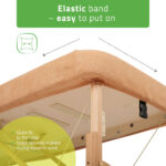 Badstof hoeslaken elastische rand beige Habys