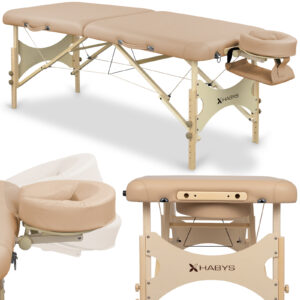 Bello One inklapbare massagetafel 70 cm beige Habys