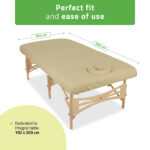 C460 beschermhoes oliebestendig 102x203 cm beige Habys