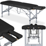 Chiro Ultralux 19 inklapbare massagetafel aluminium zwart Habys