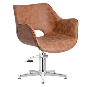 Chloe kappersstoel retro cognac Comfortel