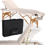Eden inklapbare massagetafel mat beige Habys