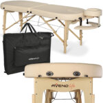Elza inklapbare massagetafel afgeronde hoeken beige Habys