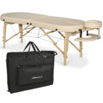 Elza inklapbare massagetafel afgeronde hoeken beige Habys