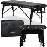 Estetic inklapbare massagetafel elegant memory foam zwart Habys