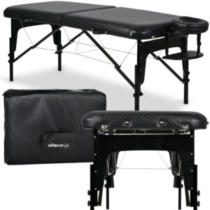 Estetic inklapbare massagetafel elegant memory foam zwart Habys