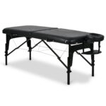 Estetic inklapbare massagetafel elegant memory foam zwart Habys