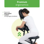 Flexo massagestoel licht zwart Habys