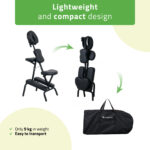 Flexo massagestoel licht zwart Habys