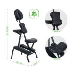 Flexo massagestoel licht zwart Habys