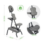 Flexo massagestoel lichtgewicht grijs Habys