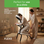 Flexo massagestoel verstelbare hoofdsteun wit Habys