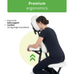 Flexo massagestoel verstelbare hoofdsteun wit Habys