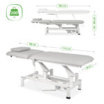 Fortis 2 behandeltafel elektrisch hoofdkussen lichtgrijs Habys