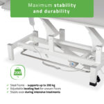 Fortis 4 ERGO behandeltafel voetbediening lichtgrijs Habys