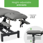 Fortis 4 ERGO elektrisch verstelbare behandeltafel grijs Habys