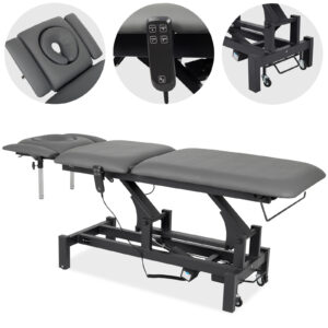 Fortis 5 ERGO elektrische behandeltafel wielen grijs Habys