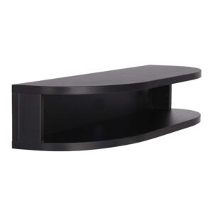 Gebogen wandplank zwart Comfortel