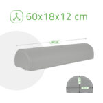 Halve massagerol 60 cm grijs Habys