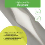Halve massagerol 60 cm medium grijs Habys