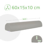 Halve massagerol 60 cm medium grijs Habys