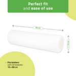Hoes met elastiek 15 x 60 cm wit Habys